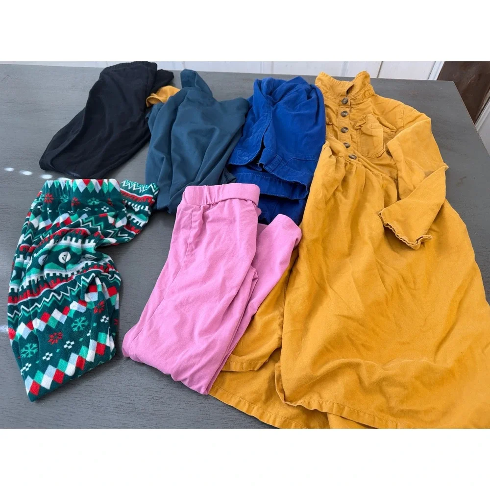 Girls Clothing Bundle Lot Dress Sweaters Leggings Tees 15pc large 10-12 10 12 - Picture 2 of 6